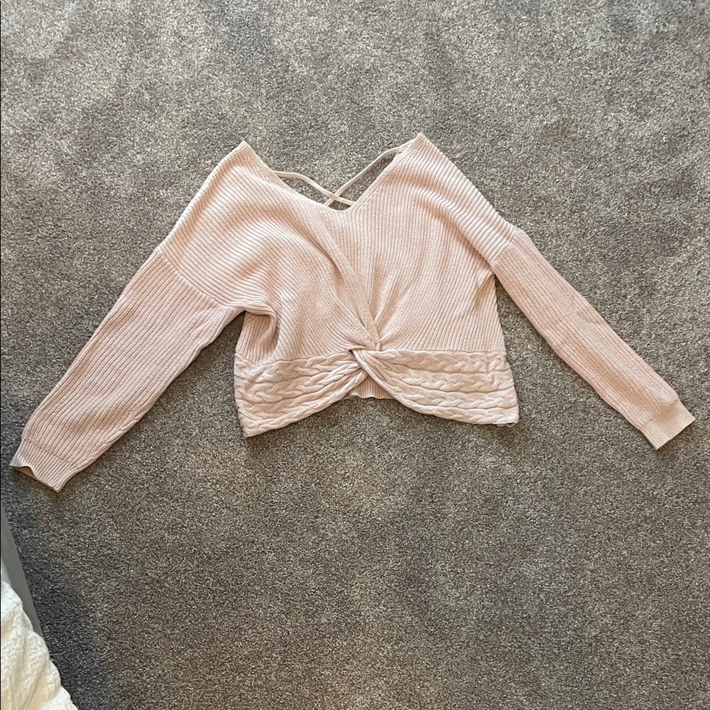 Express Pink Off-the-Shoulder Sweater